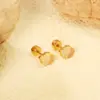Wholesale 1 Pair Vintage Style Classic Style Four Leaf Clover American Flag Bow Knot Plating 304 Stainless Steel Ear Studs