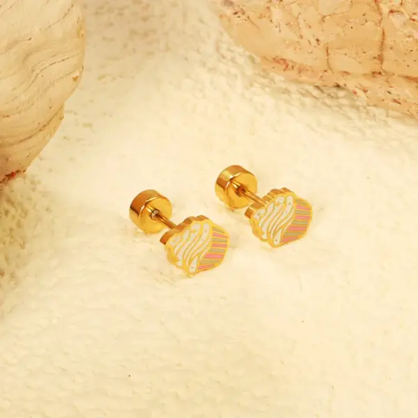 Wholesale 1 Pair Vintage Style Classic Style Four Leaf Clover American Flag Bow Knot Plating 304 Stainless Steel Ear Studs