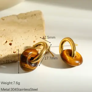 Tigereye Ear Studs