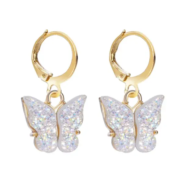 Wholesale Unisex Fashion Geometric Butterfly Alloy Artificial Pearls Earrings Drop Earrings