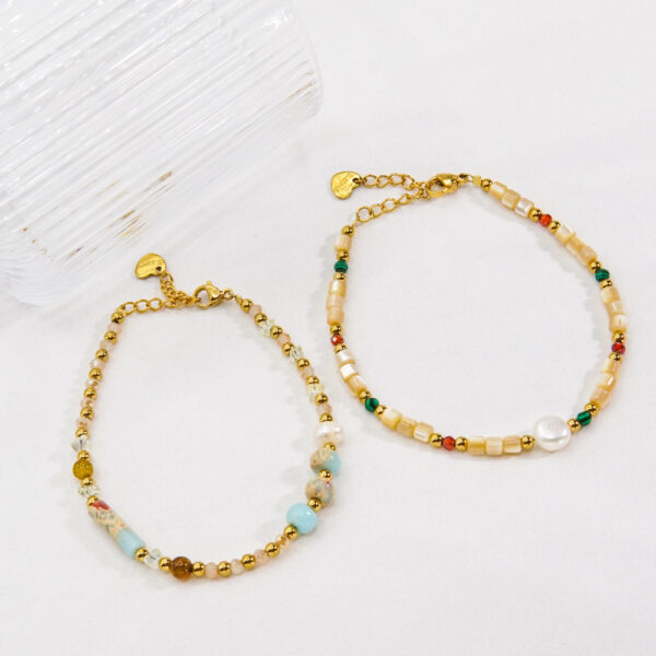 oly-c4b7981536f1f21c6dd1af0e7449971b Wholesale ig Light Luxury Beaded Titanium Steel Bracelet Natural Stone Pearl Crystal High-end Color-free Jewelry