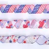 Wholesale Linen Ribbon Stars American Flag Decoration Bow Tie Gift Wrapping Ribbon Independence Day Celebration Party Supplies