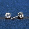 Wholesale Classic four-prong moissanite stud earrings