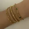 Wholesale PVD Coated Real Gold Plated 16K White Plating Geometric 304 Stainless Steel Casual Simple Style Waterproof Non Tarnish Bracelets