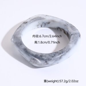 42# bracelet-black gray-square-wide side