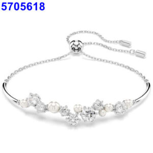 Bubble white diamond pearl bracelet