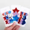 Wholesale Cartoon American Independence Day Hair Accessories Set Heart-shaped Bow Hair Clip Onion Powder Festival Hair Accessories