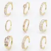 Wholesale Women’s New Style Open Star Rings In Copper With Zircon Inlay