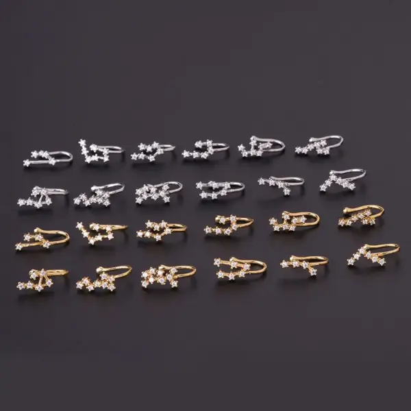 Wholesale Nose Rings & Studs Fashion Constellation Copper Plating Nose Pin