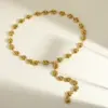 Wholesale Vacuum-plated (in-furnace) With 18K Real Gold On 304 Stainless Steel—elegant, Vintage, And Romantic Oval, Heart-shaped, And Diamond-inspired Chain Necklace With Lobster Clasp, Available In Gold, Perfect For Women