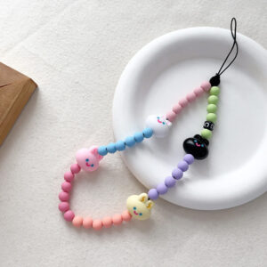 Wholesale Tian Xiwei with cute girl cream candy rabbit color acrylic multi-purpose anti-lost mobile phone chain