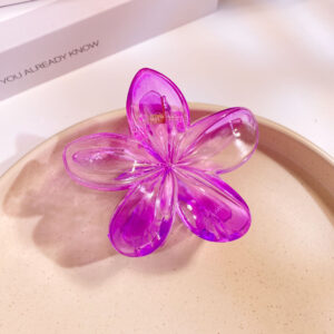 40#Colorful transparent plumeria clip-transparent purple