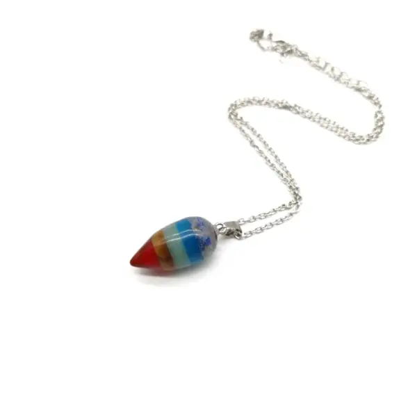 Wholesale Natural Crystal Mosaic Hexagonal Column Pendant Necklace Wedding Ethnic Style Alloy Geometric Pattern Leaf Design For Women