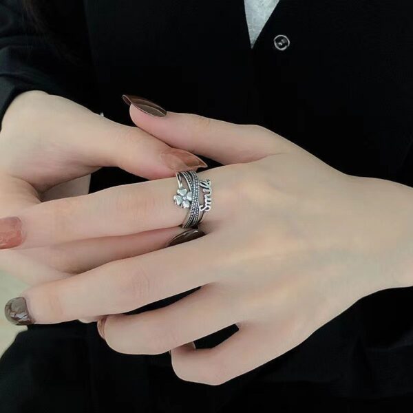 oly-c582d78fa75faa0c1ea98ee5436c6fda Wholesale Celena 925 Silver Couple Ring Fashion ins Personality All-match Retro Thai Silver Ring Tanabata Valentine's Day Ring