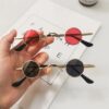 Wholesale Ultra Small Frame Round Retro Sunglasses for Men and Women Mini Small Round Frame Table Mirror Traitor Glasses Hip-Hop Sunglasses