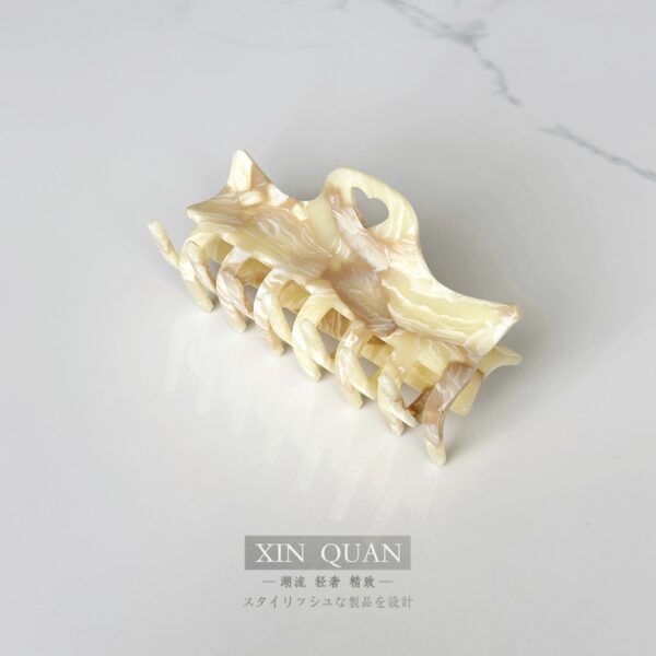 Wholesale Marble Pattern Ins Acetic Acid Hair Clip High Texue Simple Fashion Hair Accessories Back Head Clip