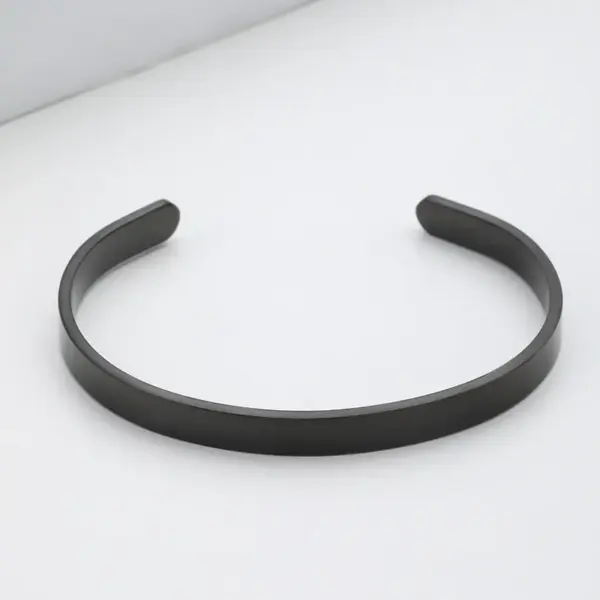 Wholesale Basic Classic Style Customization Laser Engraving Solid Color 201 Stainless Steel Cuff Bracelets In Bulk