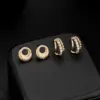 Wholesale Irregular Stud Earrings Featuring Electroplated Copper With Zircon Inlay And 925 Sterling Silver Ear Pins