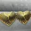 Wholesale Geometric Heart Shaped Stainless Steel 304 Electroplated Ear Studs Style Fashion Jewelry Accessories