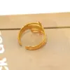 Wholesale PVD Coated Real Gold Plated 18K Gold Cross 304 Stainless Steel Retro Simple Style Waterproof Non Tarnish Open Rings