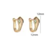 Wholesale Snake Pattern Copper Earrings For Women With Electroplated Gold Plating And Gem Inlay