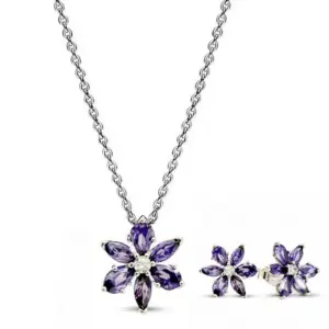Necklace + Ear Studs / Adjustable 45-50CM