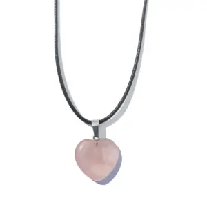 Pink Crystal [with Leather Rope]] / Size 20mm