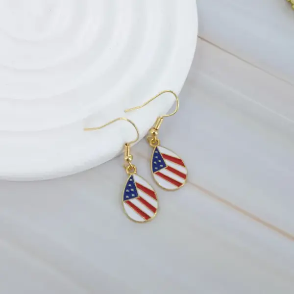 Wholesale 1 Pair Retro Constellation Fruit Heart Shape Patchwork Arylic Drop Earrings
