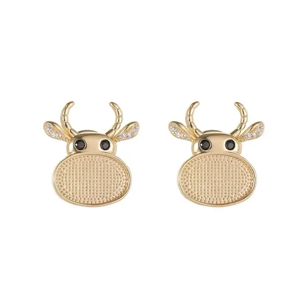 Wholesale Men's Copper Cattle Cufflinks For Wedding, French Style With Electroplated Finish
