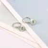 Wholesale Heart Shape Hypoallergenic Earrings For Women Featuring PVD Coated Copper With 18K Real Gold Plated And Zircon Inlay