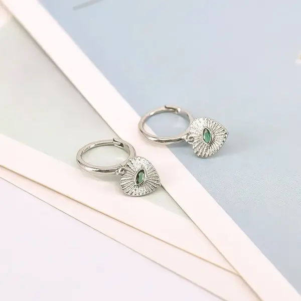 Wholesale Heart Shape Hypoallergenic Earrings For Women Featuring PVD Coated Copper With 18K Real Gold Plated And Zircon Inlay
