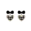 Wholesale 1 Pair Simple Style Heart Shape Inlay Alloy Pearl Drop Earrings