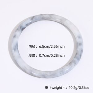 3# bracelet-black gray-round-narrow side