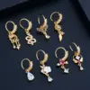 oly-c65c65d458a8f0a1efe202a0432de3a0 Wholesale Trendy Zircon Nose Ring Flower Triangle Heart Butterfly Piercing Y2K Hip Hop Style Women's Copper Jewelry Nose Studs