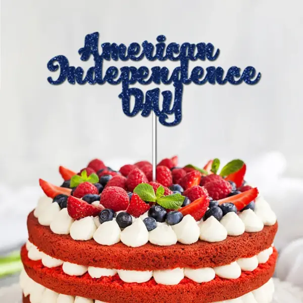 Wholesale American Independence Day Theme Cake Decoration Party Decoration Baking Accessories Exquisite Food Celebration Props Paper Materials
