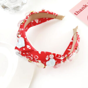 Valentine's Day headband-Diamond Love Red