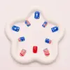 Wholesale Halloween Short T-shaped Ballet Nail Stickers Red White Blue Striped Stars Removable Nail Stickers Plastic Wearable Nails