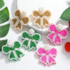 oly-c6aa7914fdb3467cac064682f8511c73 Wholesale Bow Earrings Best-Selling Rice Bead Earrings Sweet and Cute Creative Personalized Butterfly Earrings