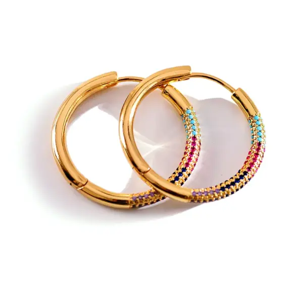 Wholesale 1 Pair Glam Modern Style Circle Inlay Copper Zircon Earrings