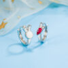Wholesale Rabbit radish ear buckle women's elegant small simple cute asymmetric earrings niche exquisite earrings