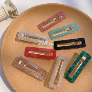 oly-c6d942257d0ec5dcd452dc93a23aba9d Wholesale acrylic hairpin onion pink starry sky girl side clip acetate geometric hollow duckbill clip