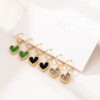 oly-c6f96122563ddc62e44c607f4a0ecc1d Wholesale 6 pieces/12 piece set fashion exquisite zinc alloy oil leopard love earrings suit valentine's day party