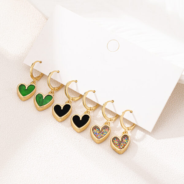 oly-c6f96122563ddc62e44c607f4a0ecc1d Wholesale 6 pieces/12 piece set fashion exquisite zinc alloy oil leopard love earrings suit valentine's day party
