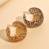 oly-c6faef120b1b212bd4abeea70c2aa0a4 Wholesale Fashionable Leopard Print Open Wide Version C-Shaped Acetate Bracelet Export Exaggerated Geometric Pattern Bracelet