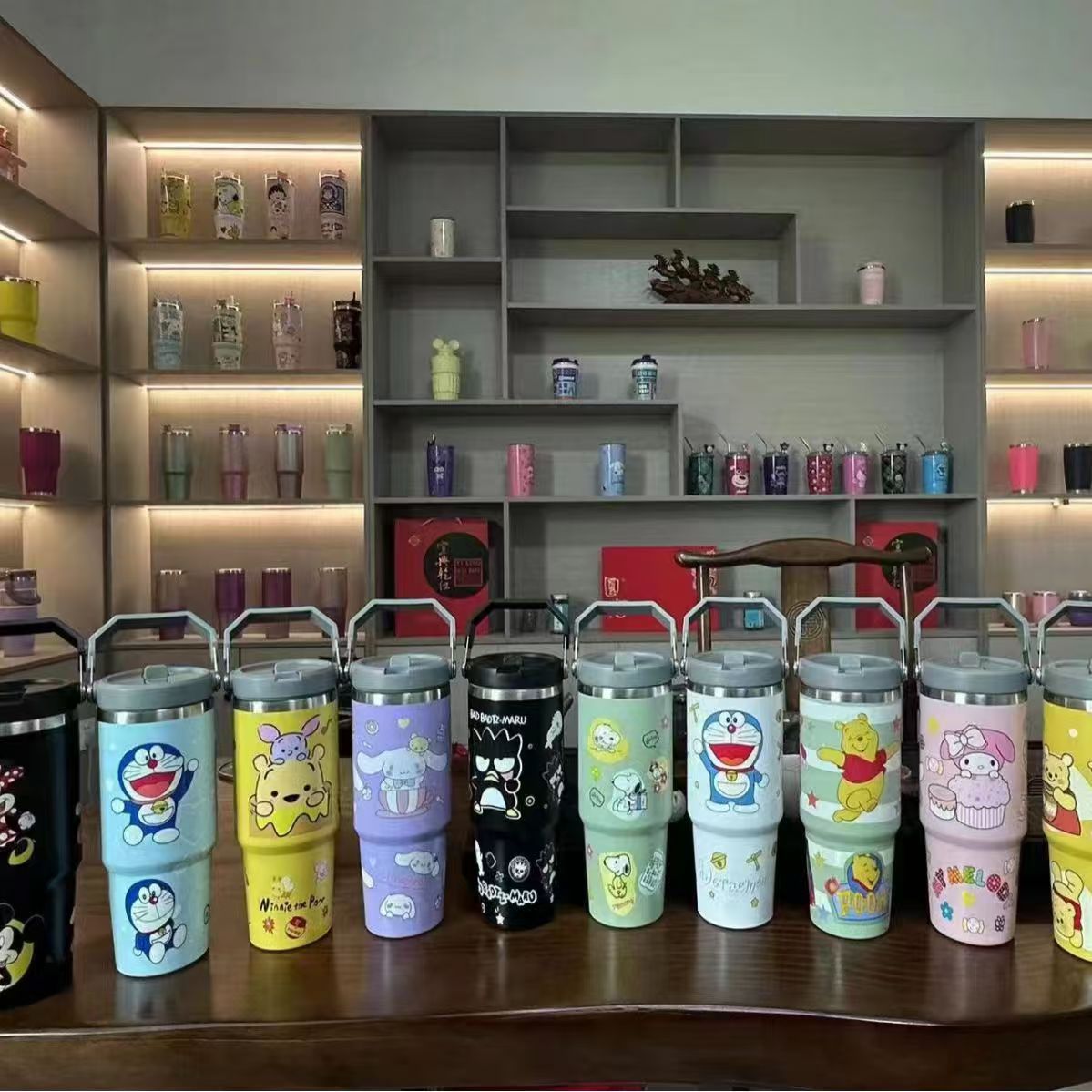 Wholesale Cartoon 304 stainless steel thermos cup car convenient fashion lightweight anti-side leakage creative design large capacity ice bully