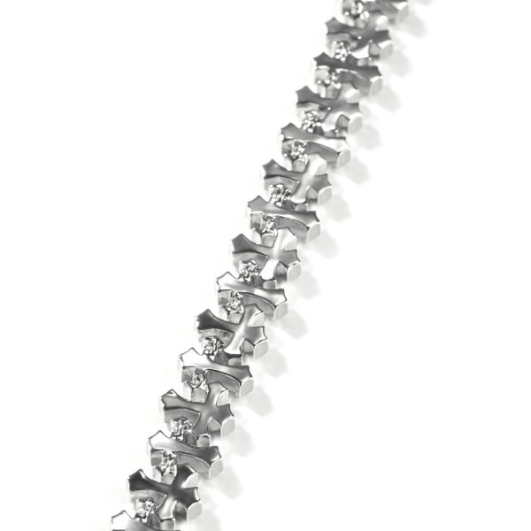 Wholesale Copper cross bracelet with zircon stones