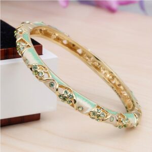 oly-c7263f0a847a989981e5272d05ef5837 Wholesale Genuine Cloisonne Bracelet Women's Fine Fashion Vintage Hollow Enamel Gold-plated Bracelet for Girlfriend Jewelry Gift