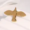 Wholesale Style Stainless Steel Peace Dove Bird Open Ring For Women, Unique Retro 18k Gold Titanium Steel Jewelry, Supply