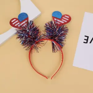 Gold American Flag Heart Headband