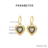 Wholesale Ion Plating (IP) 18K Gold Plated Heart Shape 304 Stainless Steel Vintage Style Simple Style Commute Waterproof Non Tarnish Drop Earrings